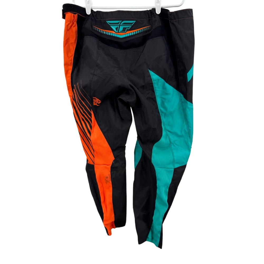 Fly Racing F-16 MX Pants 42 Black Orange Teal padded motor cross outdoor riding